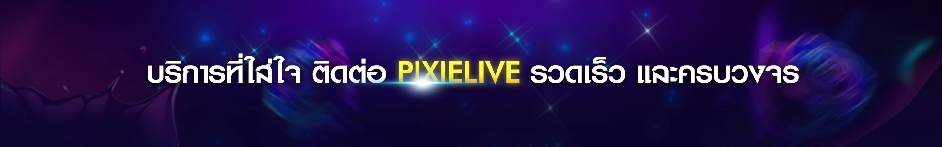 ติดต่อ Pixielive ได้ทุกเวลา บริการ 24 ชม ใส่ใจทุกปัญหา